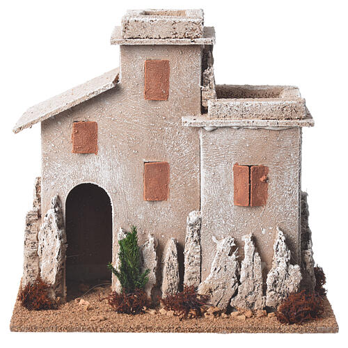 Casa estilo árabe miniatura para presépio; 17x15x12 cm 1