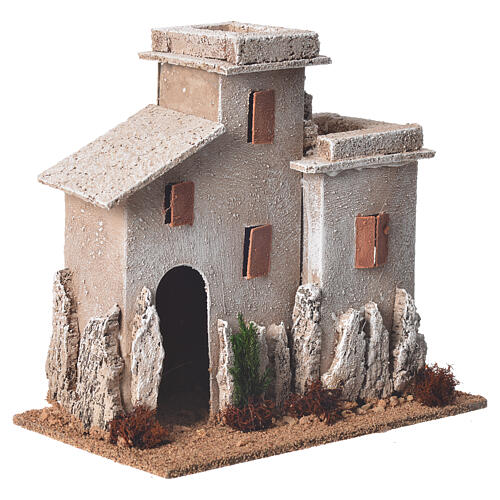 Casa estilo árabe miniatura para presépio; 17x15x12 cm 2