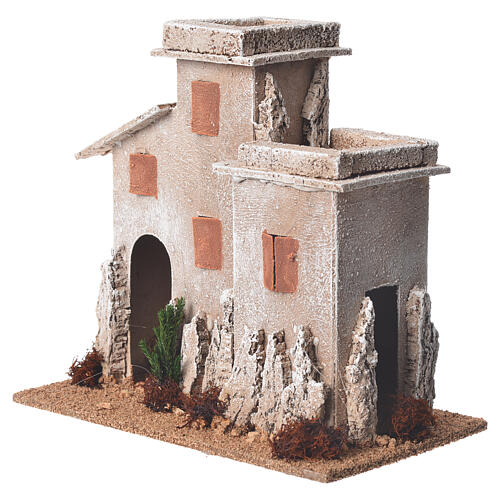 Casa estilo árabe miniatura para presépio; 17x15x12 cm 3