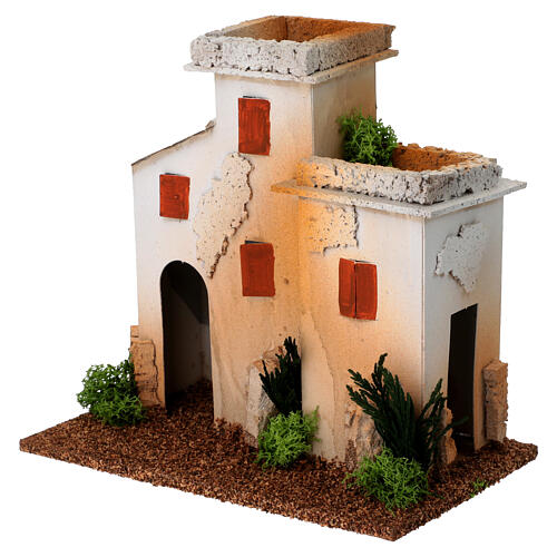 Casa estilo árabe miniatura para presépio; 17x15x12 cm 3