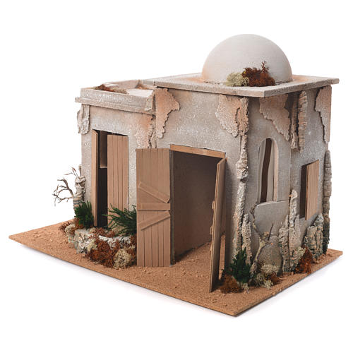 Nativity setting, double minaret with stable 46x60x40cm 3