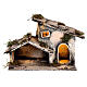 Wooden stable, Neapolitan Nativity 16X24X14cm s1