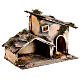 Wooden stable, Neapolitan Nativity 16X24X14cm s3