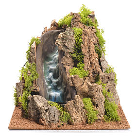Wasserfall mit Bach Krippe 25x29x29 cm