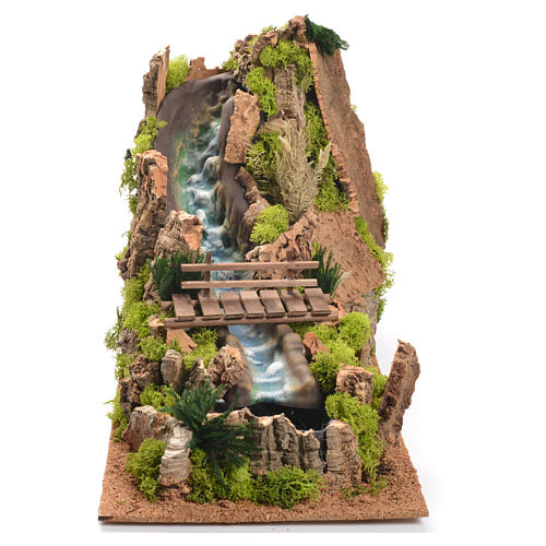 Nativity setting, waterfall with river 35x25x54cm 1
