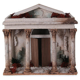 Templo em miniatura para presépio 33x35x25 cm