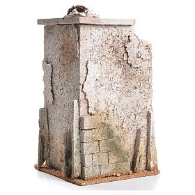 Maisons, milieux, ateliers, puits: Angle de mur d'enceinte crèche 30x16x16cm