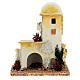 Casa árabe portas e janelas miniatura presépio 11x11x9 cm s1