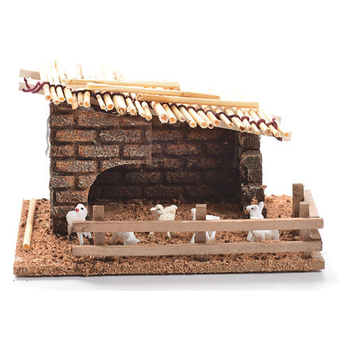 Sheepfold for nativities measuring 6cm 1