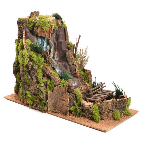 Cascada recta para belén 40x26x50 cm 3