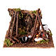 Illuminated nativity setting, rustic camping site with fire 12x15x15cm s1