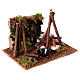 Illuminated nativity setting, rustic camping site with fire 12x15x15cm s2