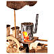 Carro castagne illuminato per presepe 10x14x8 cm s2