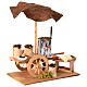 Carro castagne illuminato per presepe 10x14x8 cm s3
