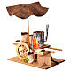 Carro castagne illuminato per presepe 10x14x8 cm s4