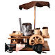 Carro castagne illuminato per presepe 10x14x8 cm s5
