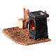 Cena silha com fogueira iluminada para castanhas miniatura presépio 6x12x7 cm s2