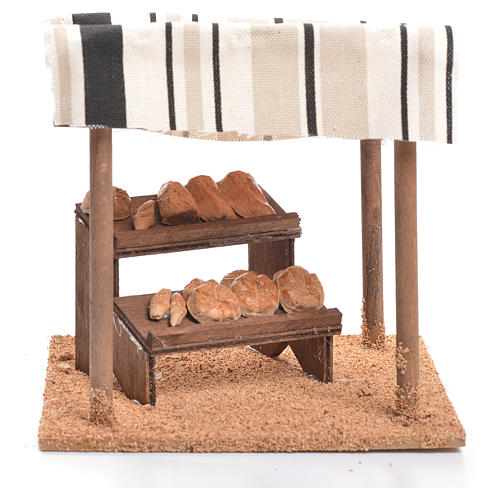 Arabian tent with bread for nativities measuring 10cm 1