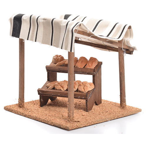 Tenda árabe pão presépio 10 cm 3