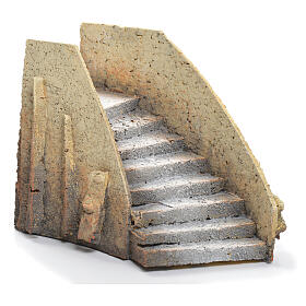 Gebogene Treppe aus Kork für Krippe, 13x18x11 cm