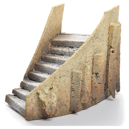 Gebogene Treppe aus Kork für Krippe, 13x18x11 cm 2