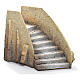 Curved stairs for Nativity Scene, cork, 13x18x11 cm s1