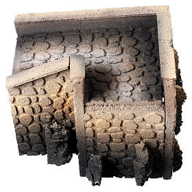 Strada borgo presepe curva sughero 16x18x13 cm