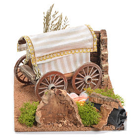 Piece i ognie szopki: Wóz duży szopka z ogniem 22x26x40 cm