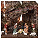 Nativity grotto with landscape and lights 28x58x32cm s2