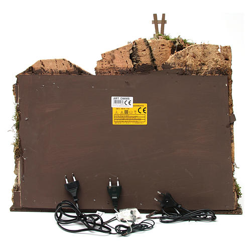 Borgo con capanna illuminata case mulino 42x59x35 cm 5