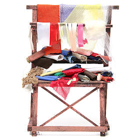 Rag seller stall for nativities measuring 39x25x14cm