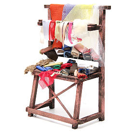 Rag seller stall for nativities measuring 39x25x14cm