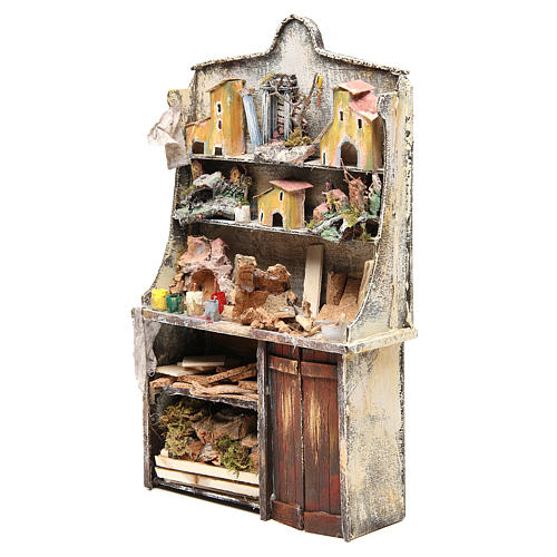 Nativity artist stall, miniature for nativities measuring 40x24x8.5cm 2