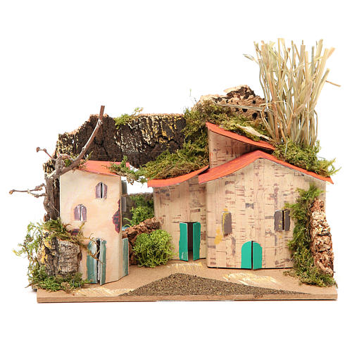 Setting for nativities with mirror measuring 15x20x14cm, assorted models 1