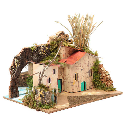 Setting for nativities with mirror measuring 15x20x14cm, assorted models 3