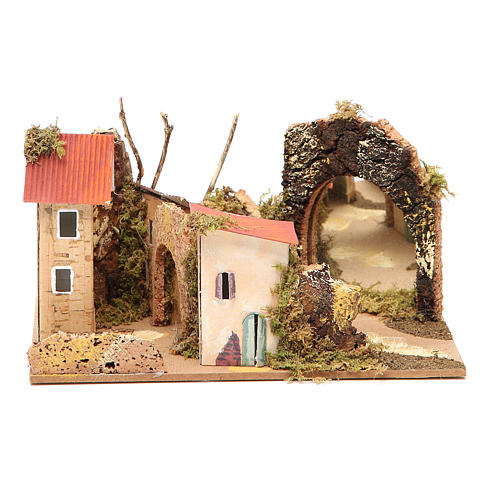 Setting for nativities with mirror measuring 15x20x14cm, assorted models 5