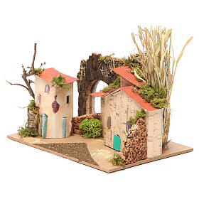 Ambiente presepe cm 15x20x14 cm con specchio modelli assortiti