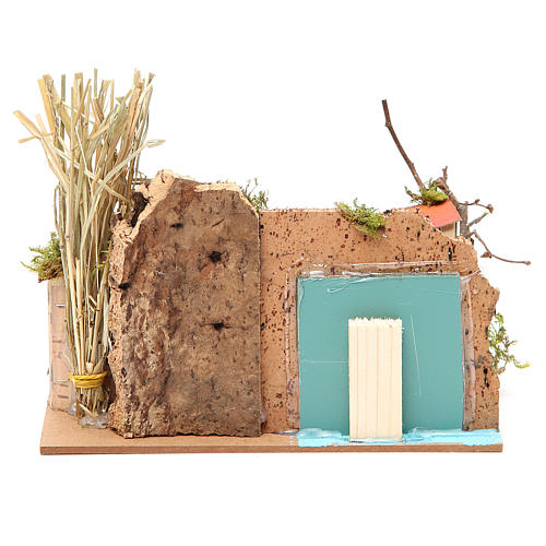 Setting for nativities with mirror measuring 15x20x14cm, assorted models 4