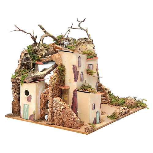 Setting for nativities with mirror measuring 23x24x21cm 3