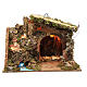 Illuminated stable with village for nativities, 36x50x26cm s1