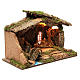Stable setting with lights for nativities, 36x50x26cm s3
