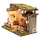 Nativity rural stable with lights, 36x50x26cm with pub and fountain s2