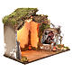 Nativity illuminated stable with water mill 36x50x26cm s3