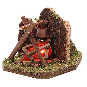 Fire for nativity for 10-12cm with light 230V