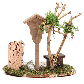 Nicchia in legno con Madonna h. 14x9,5x13 cm