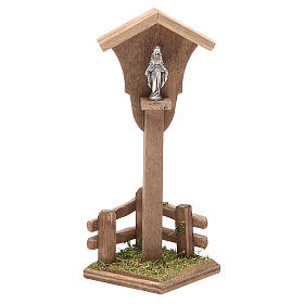 Niche bois Vierge pour crèche 12x4,5x4,5 cm