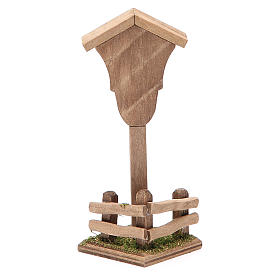 Nicchia legno Madonna per presepe h. 12x4,5x4,5 cm