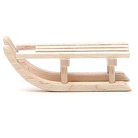Sled in wood for nativity h. 2x6,5x2,5cm