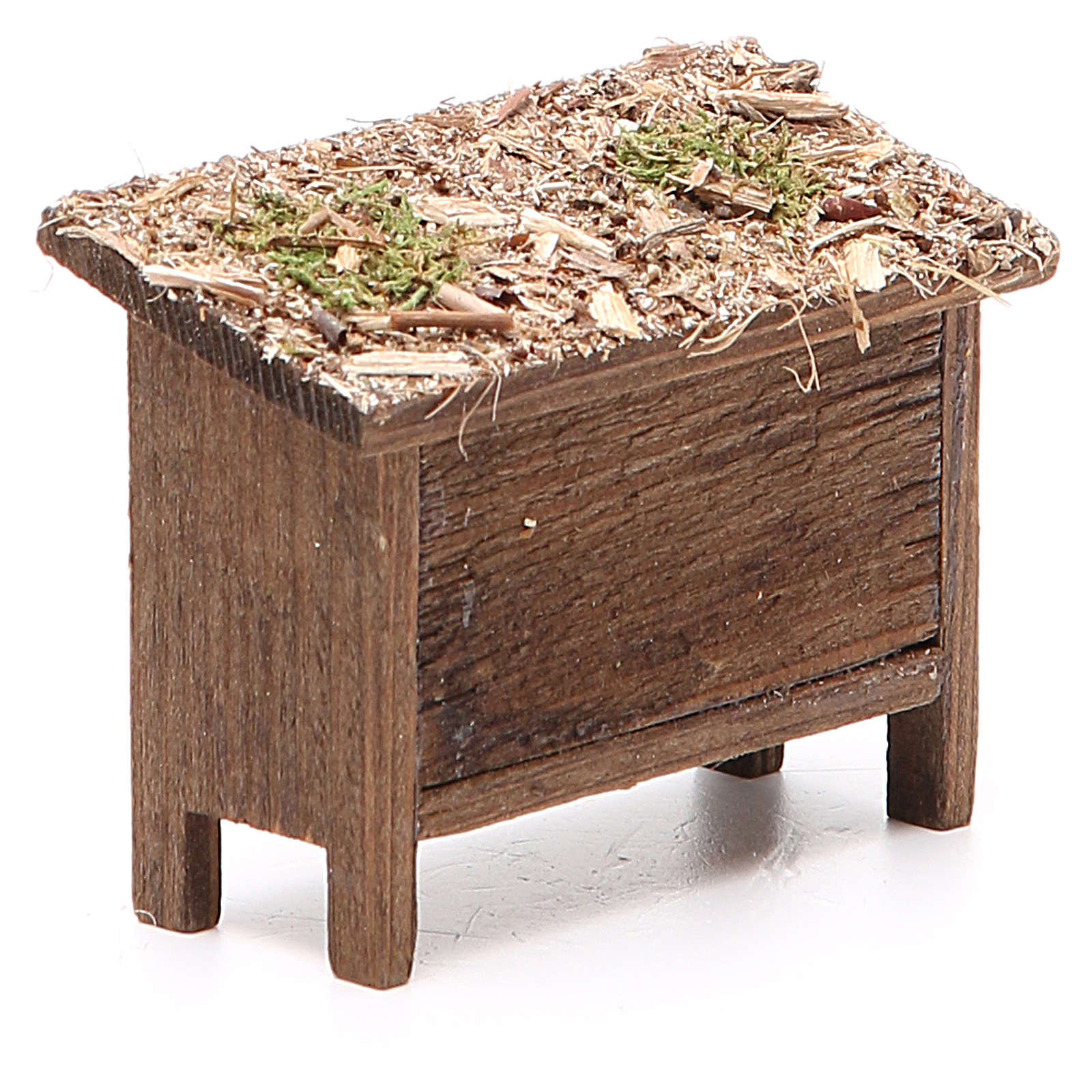 Bienenstock aus Holz und Korbgeflecht 6x7x3cm | Online Verfauf auf HOLYART