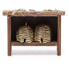 Ruches pour abeilles en bois et osier 6x7x3 cm